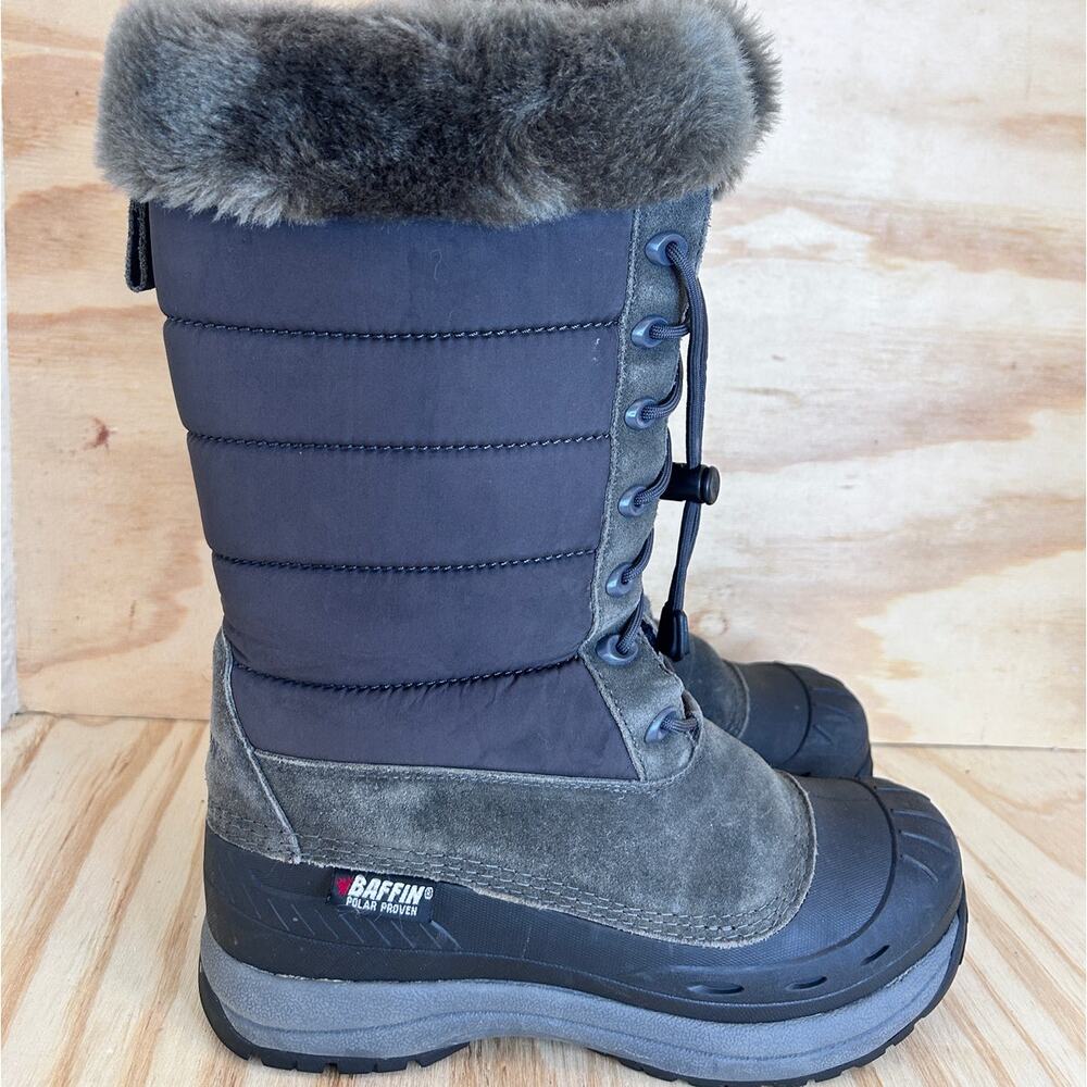 Baffin - Iceland Drift Tall - Winter Boots -Black/Gray - Women's - 9 - DRIF-W004
